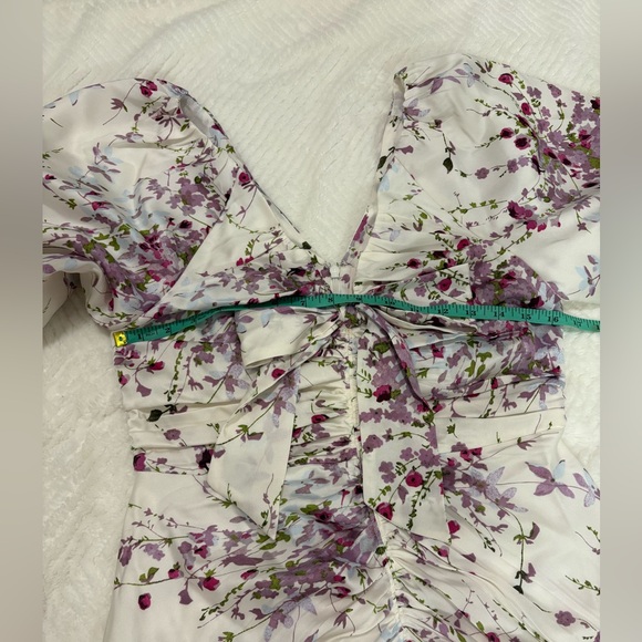 Cinq à Sept Brenton Puff-Sleeve Mid-Summer Bloom Dress Size 4 NWT - Picture 14 of 16
